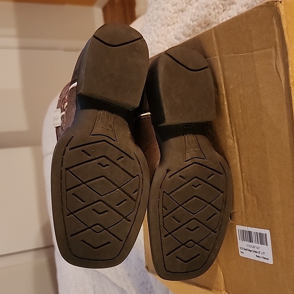 Red Boy Ariat Cowboy Boots Size 12.5 - Picture 6 of 9